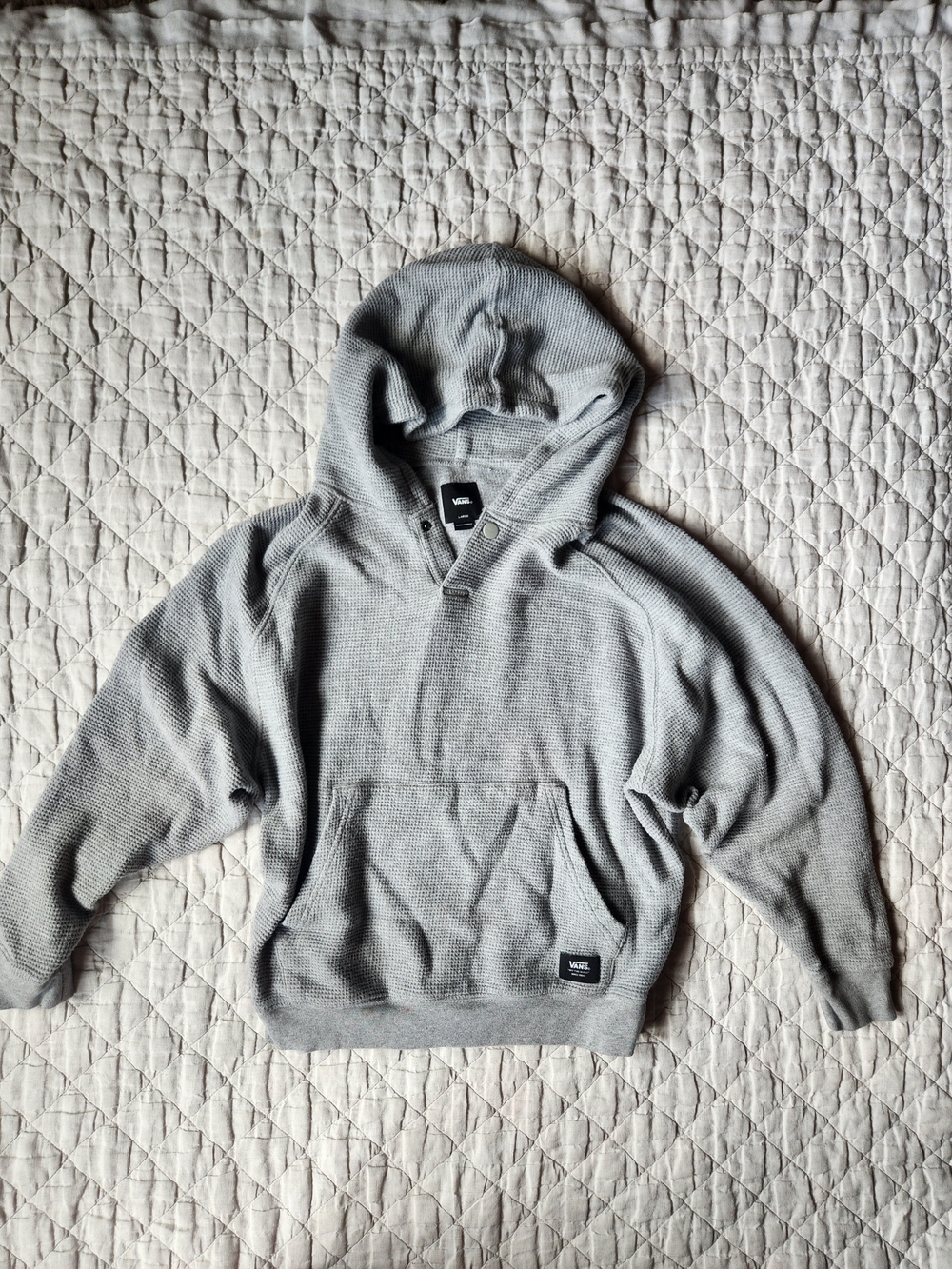 Vans Gray Waffle Knit Pullover Hoodie